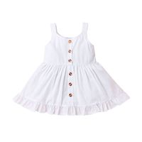 Summer Clothes Skirt Simple Little Girl Baby Solid Color Suspender Skirt sku image 1