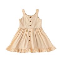 Summer Clothes Skirt Simple Little Girl Baby Solid Color Suspender Skirt sku image 12