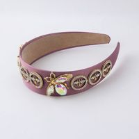 Fashion Baroque Rhinestone Pearl Bee Headband sku image 4