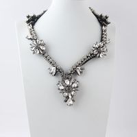 New Baroque Exaggerated Full Diamond Hand-woven Necklace Ladies sku image 3