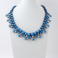 New Baroque Exaggerated Full Diamond Hand-woven Necklace Ladies sku image 11