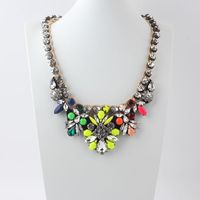 New Baroque Exaggerated Full Diamond Hand-woven Necklace Ladies sku image 4