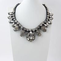 New Baroque Exaggerated Full Diamond Hand-woven Necklace Ladies sku image 5