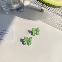 New Female Simple Green Geometric Alloy Stud Earrings sku image 8