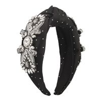 Retro Wide-brimmed Rhinestone Geometric Knotted Headband sku image 1