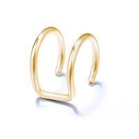 Fashion Diamond-encrusted C-shaped Alloy Earbone Clips sku image 3