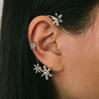 Fashion Long Asymmetrical Tassel Diamond Ear Clips Without Ear Holes sku image 15