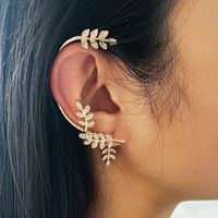 Fashion Long Asymmetrical Tassel Diamond Ear Clips Without Ear Holes sku image 5