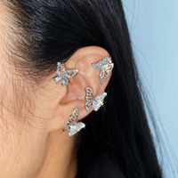 Fashion Long Asymmetrical Tassel Diamond Ear Clips Without Ear Holes sku image 20