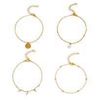 New Multi-layer Heart-shaped Butterfly Bohemian Anklet Four-piece Set sku image 7