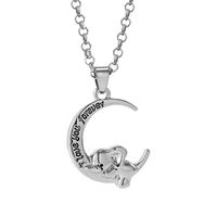 New Moon Cat On The Moon Clavicle Chain Alloy Necklace Wholesale sku image 1
