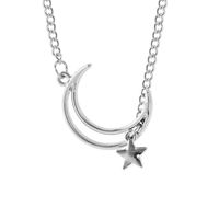 New Moon Cat On The Moon Clavicle Chain Alloy Necklace Wholesale sku image 3