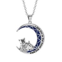 New Moon Cat On The Moon Clavicle Chain Alloy Necklace Wholesale sku image 7