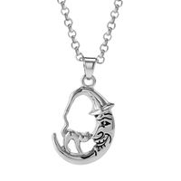 New Moon Cat On The Moon Clavicle Chain Alloy Necklace Wholesale sku image 2