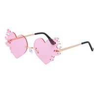 Fashion Diamond Heartbroken Heart-shaped Ladies Prom Sunglasses sku image 9