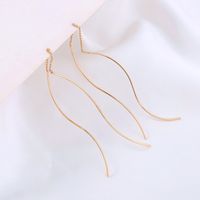 A Pair Of New Ins Fashion Jewelry S Shape Design Simple Tassel Earrings main image 5