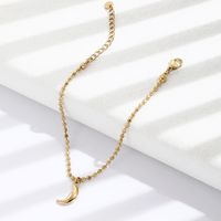 Fashion Moon 304 Stainless Steel 14K Gold Plated In Bulk main image 3
