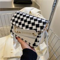 Spring New Women's Fashion Woolen One-shoulder Small Square Bag 18*14*7cm main image 1