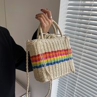 Summer Small Bag Women's Casual Straw Bucket Bag 23*19*8cm main image 1
