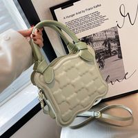 Summer New Fashion Solid Color Embossed Hand-held Small Square Bag 20*18*6.5cm main image 1