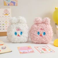 Korean Cartoon Cute Half-round Rabbit Plush Sanitary Napkin Storage Bag main image 1