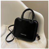 New Fashion Solid Color Portable Square One-shoulder Messenger Bag19.5*16.5*6.5cm sku image 2