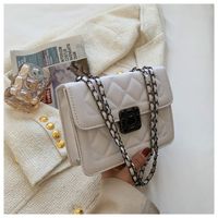 Fashion Chain Bag Women's Spring New Solid Color Small Square Bag 19.5*14.5*7cm sku image 1
