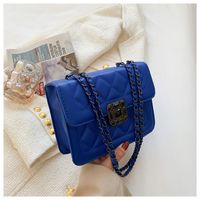 Fashion Chain Bag Women's Spring New Solid Color Small Square Bag 19.5*14.5*7cm sku image 3