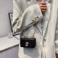 2022 Nuevo Bolso Cuadrado Pequeño De Mensajero Con Patrón De Cocodrilo De Color Sólido 18,5*10,5*6,5 sku image 1