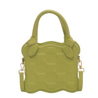 Bolso Cuadrado Pequeño De Mano En Relieve De Color Sólido De Nueva Moda De Verano 20*18*6,5 Cm sku image 5