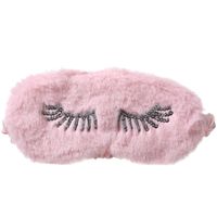 New Creative Sequins Cartoon Plush Shading Children's Eye Mask sku image 2