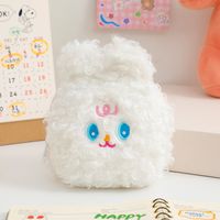 Korean Cartoon Cute Half-round Rabbit Plush Sanitary Napkin Storage Bag sku image 1