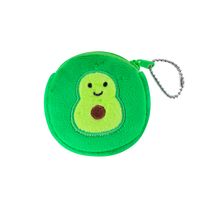 New Cartoon Embroidered Children Avocado Coin Storage Plush Headphone Bag 8.5*8.5 sku image 3
