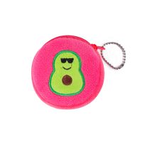 New Cartoon Embroidered Children Avocado Coin Storage Plush Headphone Bag 8.5*8.5 sku image 5