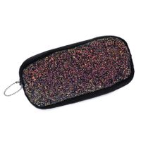 New Sequin Solid Color Cosmetic Storage Stationery Pencil Bag sku image 1