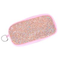 New Sequin Solid Color Cosmetic Storage Stationery Pencil Bag sku image 3