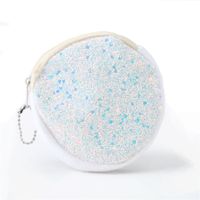 New Creative Round Sequins Cartoon Coin Purse Headphone Storage Bag 10.5*10.5 sku image 5