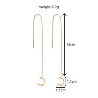 Pair Of New Fashion Copper Micro-inlaid Zircon Branch Pendant Tassel Pierced Earrings main image 11