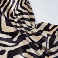 2022 Fashion New Hollow Sling Zebra Print Slim Dress main image 7