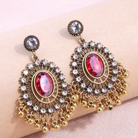 Fashion Retro Simple Geometric Tassel Alloy Diamond Earrings main image 1