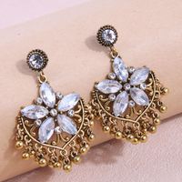 Fashion Retro Simple Alloy Shining Diamond Drop Earrings main image 1