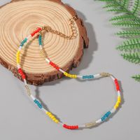 Creative Color Beaded Crystal Woven Necklace main image 4