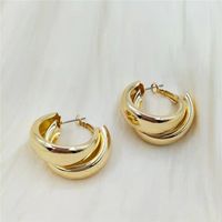 Simple Fashion Geometric Circle Alloy Hoop Earrings main image 5