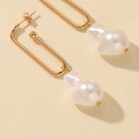 New Metal Pin Shaped Pearl Fashion Simple Copper Ear Jewelry Wholesale main image 4