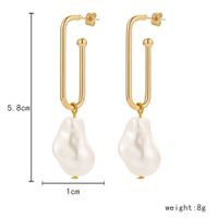 New Metal Pin Shaped Pearl Fashion Simple Copper Ear Jewelry Wholesale main image 5
