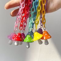 Fashion Multi-color Mushroom Pendant Necklace Simple Jewelry main image 1