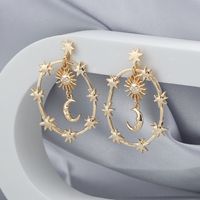New Fashion Jewelry Sun Stars Moon Pendant Alloy Earrings main image 1