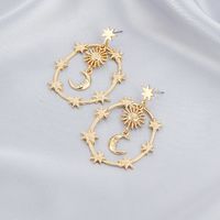 New Fashion Jewelry Sun Stars Moon Pendant Alloy Earrings main image 3