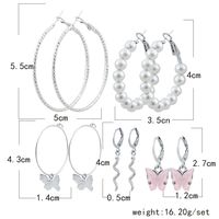 Nouveaux Accessoires De Jeu De Boucles D&#39;oreilles En Alliage Simple Papillon Perle Géométrique main image 4