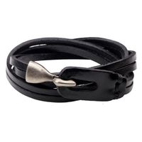 Bracelet D&#39;accessoires En Alliage De Cuir Rétro Multicouche En Cuir De Mode main image 1
